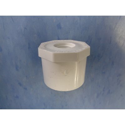 BUSHING RÉDUITE 1 1 / 2'' COLLÉE X 1 / 2'' FEMELLE PVC40 BLANC